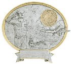 Male Navy Oval Resin Plate Plaque