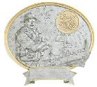Male Coast Guard Oval Resin Plate Plaque