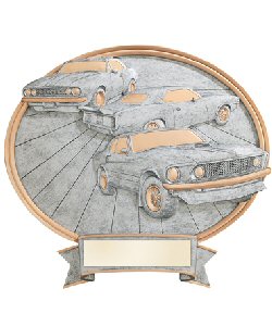 Muscle Cars Oval Resin Plate Plaque