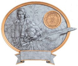 Female Air Force Oval Resin Plate