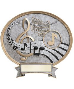 Music Oval Resin Plate
