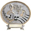 Music Oval Resin Plate