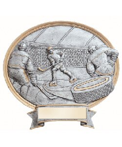Male Ice Hockey Oval Resin Plate