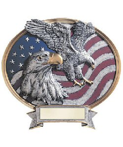 American Eagle Oval Resin Plate