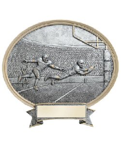 Oval Resin Plate Football Plaque