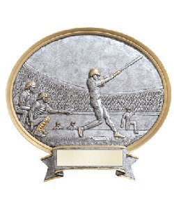 Baseball Oval Resin Plate