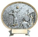 Volleyball Oval Resins Plaque Male or Female