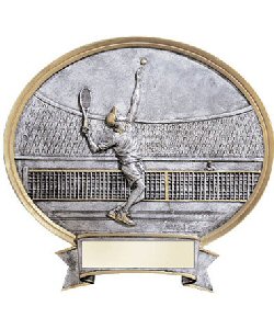 Tennis Oval Resin Plate Male or Female