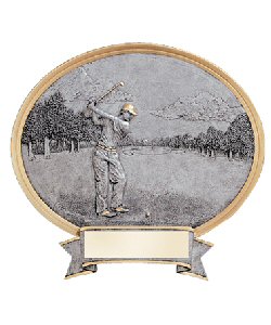 Golf Oval Resin Plaque Male or Female