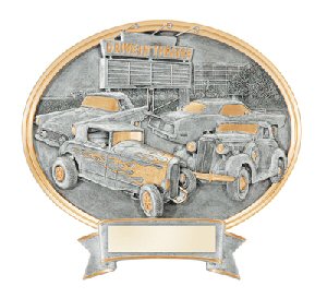 Custom Cars Oval Resin Plate Plaque