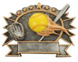 Softball Resin Plate Plaque