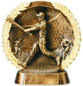 Male Baseball Bronze Resin Plate
