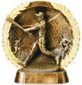 Male Baseball Bronze Resin Plate