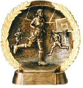Female Basketball Bronze Plate