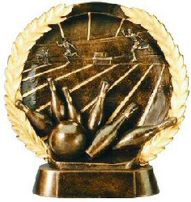 Bowling Bronze Resin Plate