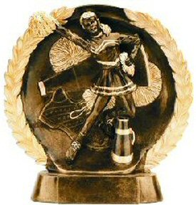 Cheerleader Bronze Resin Plate