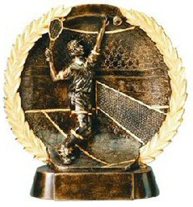 Female Tennis Bronze Resin Plate