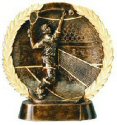 Female Tennis Bronze Resin Plate