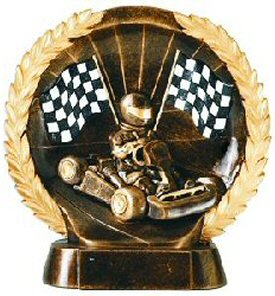 Go Kart Bronze Resin Plate