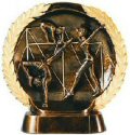 Female Gymnastics Bronze Resin Plate 