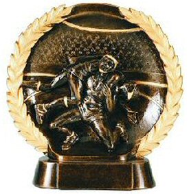 Wrestling Bronze Resin Plate