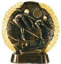 Male Swimming Bronze Resin Plate