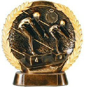 Female Swimming Bronze Resin Plate