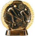 Female Swimming Bronze Resin Plate
