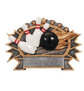 Bowling Three Dimensional Shield Plaque