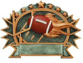 Football Three Dimensional Shield Plaque