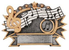 Music Three Dimensional Shield Plaque