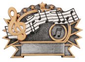 Music Three Dimensional Shield Plaque