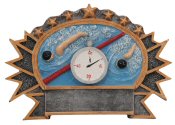 Swimming Three Dimensional Shield Plaque