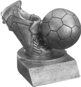 Silver Soccer Shoe and Ball Award