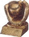 Gold Baseball Mitt and Ball Award