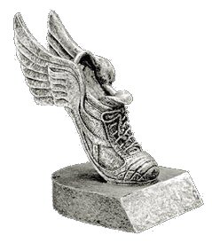 Silver Running Winged Sneaker Award