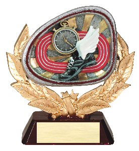 Track Full Colored Scene Trophy