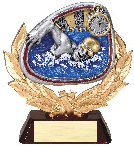 Swim Full Colored Scene Trophy Male or Female