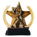Star and Wreath Bronze Finish Hockey Award