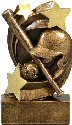 Star Swirl Baseball Resin Trophy