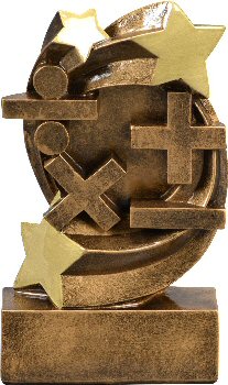 Star Swirl Math Resin Trophy
