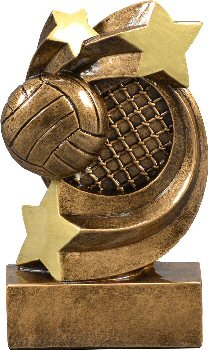 Star Swirl Volleyball Resin Trophy