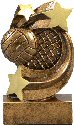 Star Swirl Volleyball Resin Trophy