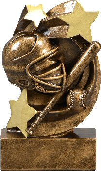 Star Swirl Softball Resin Trophy