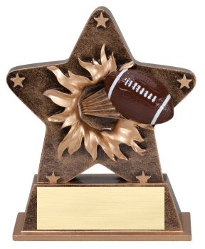 Football Theme Starburst Resin Trophy