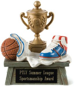 Vintage Basketball Resin Award