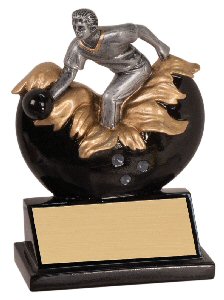 Xploding Male Bowling Resin Trophy