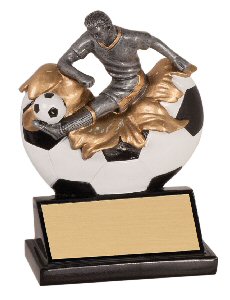 Xploding Male Soccer Resin Trophy