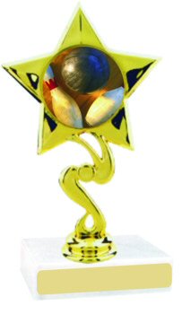 Star Insert Participation Bowling Trophy