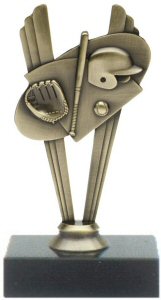 Baseball Theme Metal Trophy